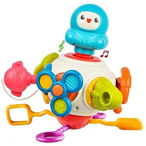 Brinquedo para bebe chocalho astronauta multissens - zoop toys (unidade)