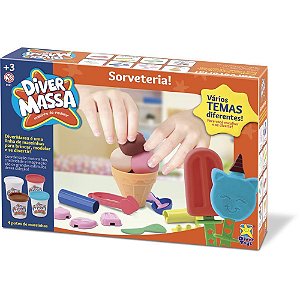 Massa para modelar criativa sorveteria c/acessorios - divertoys (unidade)