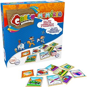 Jogo da memoria meios de comun.transporte 40pc - carlu (unidade)