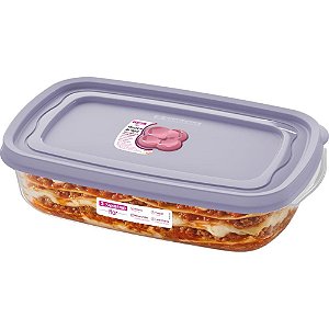 Pote plastico retangular flor 1,26l - sanremo (unidade)