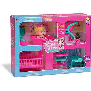 Boneca little dolls casinha - divertoys (unidade)