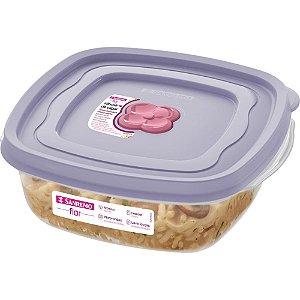 Pote plastico quadrado flor 920ml - sanremo (unidade)
