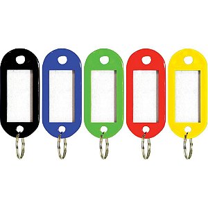 Chaveiro c/50 + 50 etiquetas cores - cortiarte (caixa)