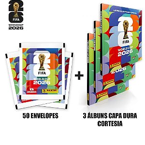 Copa panini 2026 figurinhas c/3alb.cd cortesia - panini (pct.c/50)
