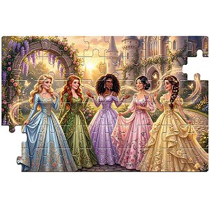 Quebra-cabeca madeira jardim das princesas 60pecas - xalingo (unidade)