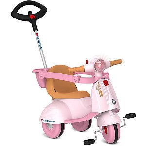 Veiculo a pedal banderetta passeio/pedal rosa - bandeirante (unidade)