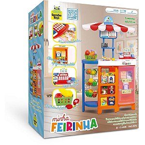 Brincando de profissoes minha feirinha 92cm c/acessori - samba toys (unidade)