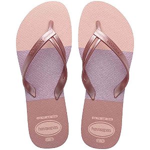 Chinelo havaianas feminino elegance print 39/0 rosa balle - havaianas (par)