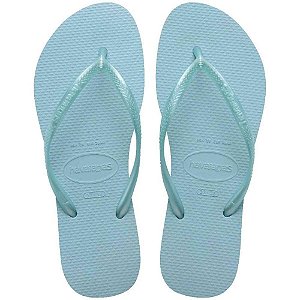 Chinelo havaianas feminino slim 39/0 azul maceio - havaianas (par)