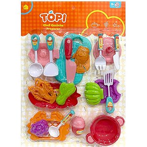 Brincando de casinha top chef de cozinha preparar - cardoso toys (unidade)
