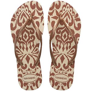 Chinelo havaianas feminino slim classy essence 35/6 bege - havaianas (par)