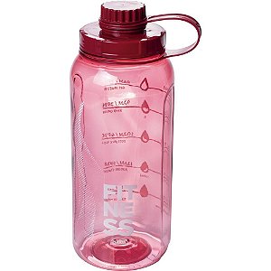 Garrafa plastica fitness sport 1,5l rosa - plasutil (unidade)