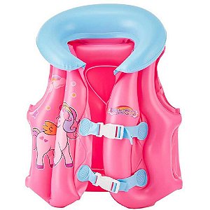 Colete inflavel unicornio infantil - dm toys (unidade)
