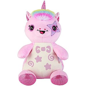 Pelucia com mecanismo fofush encantado unicornio 34c - cardoso toys (unidade)