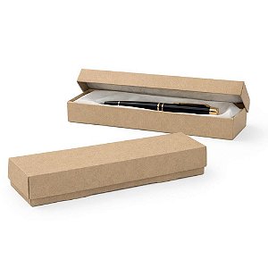 Caixa para presente com tampa kraft p/caneta 17x4x2,5cm - packpel (pct.c/10)