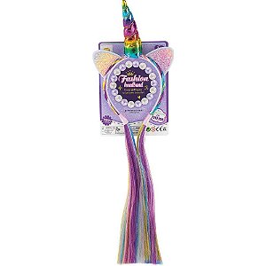 Fantasia acessorio tiara c/tranca unicornio - samba toys (unidade)