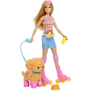 Barbie family patinadora com cachorinho (sortido) - mattel (unidade)