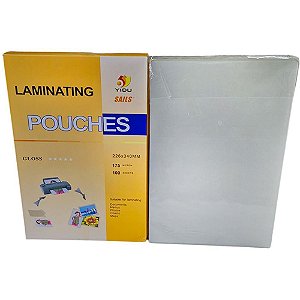 Plastico para plastificacao pouch film oficio 226x340 0,07 - lassane (conj/100)