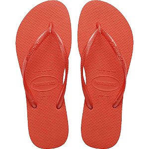 Chinelo havaianas feminino slim 35/6 vermelho frevo - havaianas (par)
