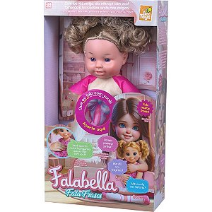 Boneca com mecanismo falabella c/frases 32cm - bee toys (unidade)