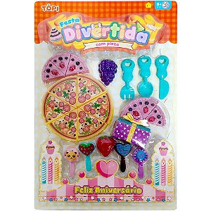 Brincando de casinha topi festa divertida com pizza - cardoso toys (unidade)