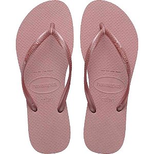 Chinelo havaianas feminino slim 35/6 argila roxa - havaianas (par)