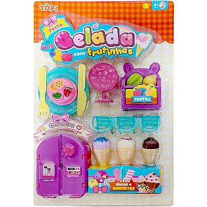 Brincando de casinha topi festa gelada com frutinha - cardoso toys (unidade)