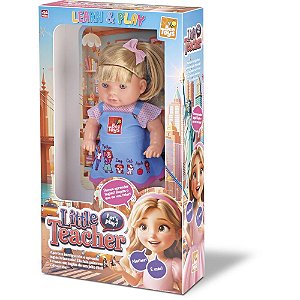 Boneca com mecanismo little teacher c/frases 38,5cm - bee toys (unidade)