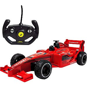 Carrinho controle remoto racing 4funcoes s/fio vermelho - dm toys (unidade)