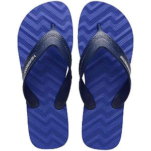 Chinelo havaianas masculino track waves 43/4 azul naval - havaianas (par)
