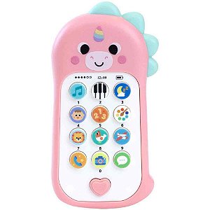 Brinquedo para bebe phone bilingue zoo unicornio - buba (unidade)
