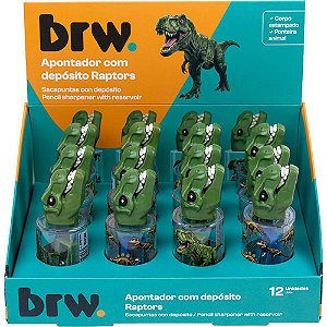 Apontador com deposito raptors - brw (dp.c/12)