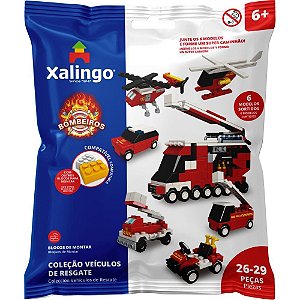 Brinquedo para montar bombeiros mix 26/29pcs - xalingo (unidade)