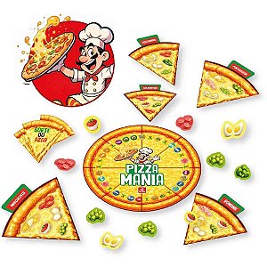 Jogo de tabuleiro pizza mania 63pcs - brinc. de crianca (unidade)