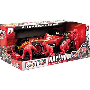 Carrinho a friccao racing formula1 pitstop c/aces - samba toys (unidade)