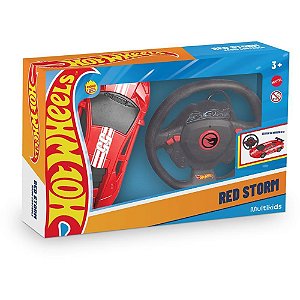 Carrinho controle remoto hot wheels red storn 4canais 1 - multikids (unidade)