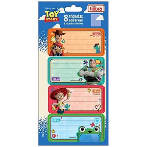 Etiqueta escolar decorada toy story c/8etiq. 100x208mm - tilibra (pct.c/10)