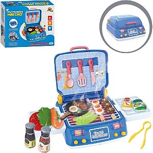 Brincando de casinha churrasqueira c/luz e som 20ac - art brink (unidade)