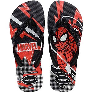 Chinelo havaianas masculino top marvel logomania 39/0 pret - havaianas (par)