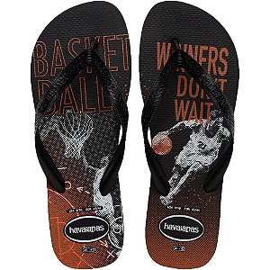 Chinelo havaianas masculino top athletic 43/4preto/laranja - havaianas (par)