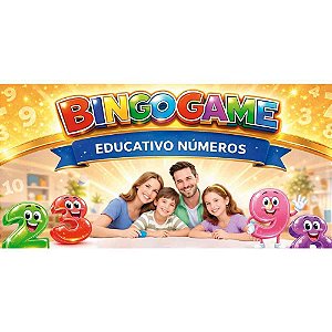 Jogo de bingo bingo game educativos numeros - brinquemix (unidade)