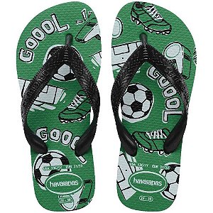 Chinelo havaianas infantil kids athletic 27/8 verde patri - havaianas (par)
