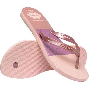 Chinelo havaianas feminino elegance print 35/6 rosa balle - havaianas (par)