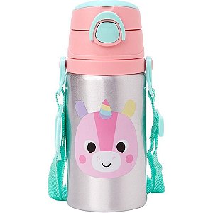 Garrafa de aluminio zoo unicornio 450ml. fliptop - buba (unidade)