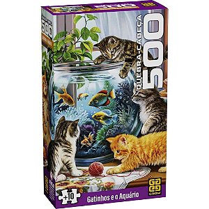 Quebra-cabeca cartonado gatinhos e o aquario 500pcs - grow (unidade)