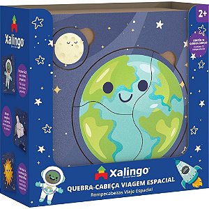 Quebra-cabeca madeira viagem espacial 15cm - xalingo (unidade)