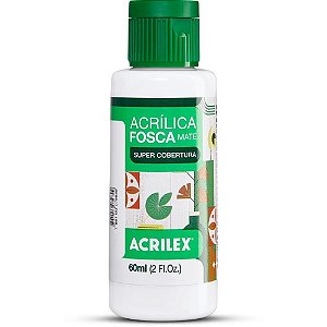 Tinta acrilica fosca 60ml branco - acrilex (pct.c/03)