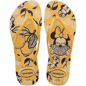 Chinelo havaianas feminino slim disney 39/0 amarelo caja - havaianas (par)
