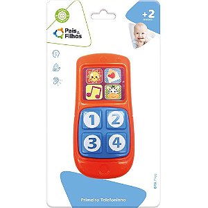 Brinquedo para bebe primeiro telefoninho c/som - pais e filhos (unidade)