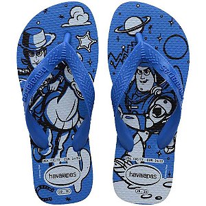 Chinelo havaianas infantil kids disney 29/0 azul brilhant - havaianas (par)